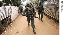 Sri Lankan Army soldiers patrol Muttur  