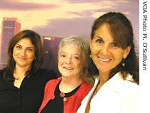 Ghada Wadi, left, Clarita Karlin, center, Sande Hart, right 
