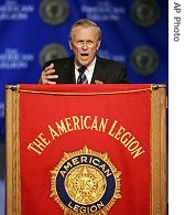 Donald Rumsfeld speaking at the American Legion convention
