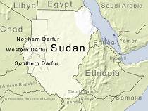 The Darfur region of Sudan 