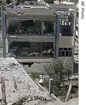 This school building in  Bint Jbeil, Lebanon sustained heavy damage after the Isreali military campaign 
