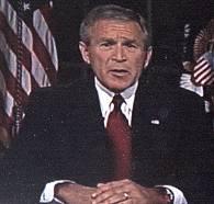 President Bush delivering the address to the nation 