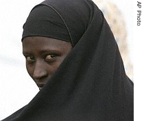 A Somali woman at a Dadaab refugee camp in Northern Kenya