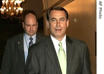 House Republican Minority Leader John Boehner of Ohio arrives at US Capitol, Thursday, Nov. 16, 2006
