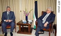 Palestinian PM Ismail Haniyeh of Hamas (left) with President Mahmoud Abbas (Palestinian Press Office photo)