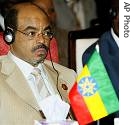 Prime Minister of Ethiopia, Meles Zenawi, listen to speeches during 6th AU Summit in Khartoum, 23 Jan. 2006 file photo