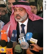 Palestinian Authority Prime Minister Ismail Haniyeh of Hamas