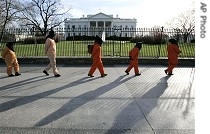 Guantanamo protesters demonstrate in front of White House