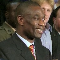 Dikembe Mutombo during the president's State of the Union address