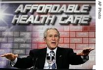 President Bush participates in a roundtable discussion on healthcare at St. Luke's East Hospital in Lee's Summit, Missouri, 25 Jan 2007
