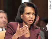 Condoleezza Rice testifies  before the Senate Foreign Relations Committee's on Capitol Hill, 8 Feb 2007
