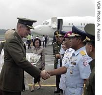 General Pace arrives at Jakarta's airport