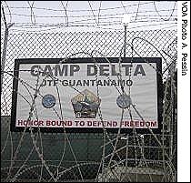 Sign at entrance of Camp Delta