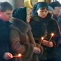 Russian Mining Disaster, town in mourning
