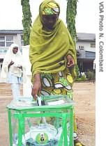 Women cast their votes in Abuja, Nigeria
