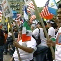 Immigration demonstrators in New York