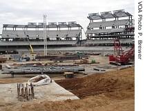The Washington Nationals' new stadium is currently under construction and is due to be completed by April 2008