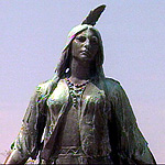 A statue of Pocahontas
