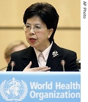 Margaret Chan, Director-General of the World Health Organization, delivers her speech during the second day of the 60th WHO assembly in Geneva, Switzerland, 15 May 2007