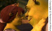 Princess Fiona (voice of Cameron Diaz) with Shrek (voiced by Mike Myers)