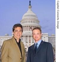 Joe Mantegna (left) and Gary Sinise, actors dedicated to veterans’ causes, will once again co-host the National Memorial Day Concert
