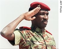Captain Thomas Sankara, President of Burkina Faso (file photo)
