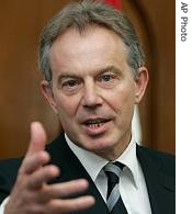 British Prime Minister Tony Blair