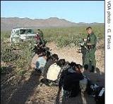 Illegal immigrants detained by US Border Patrol