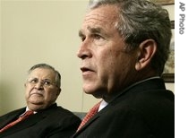 President Bush (r) and Jalal Talabani at the White House, 31 May 2007