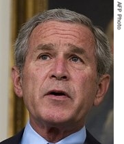 U.S. President Bush speaks in the Diplomatic Reception Room of the White House in Washington, 29 May 2007