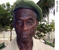 The new Guinean Defense minister, General Bailo Diallo, attends an oath-taking ceremony 14 May 2007 in the capital Conakry following days of deadly strike and violence in Guinea