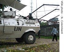 UN armored vehicle in Kinshasa (2006 photo)