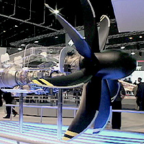 A propeller on display