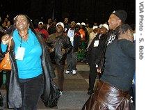 Delegates sing and dance at the opening of a policy conference of the ruling African National Congress, South Africa