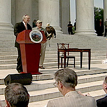Ceremony at the Jefferson Memorial