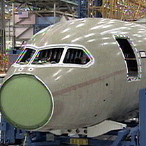 A Boeing 787 under construction