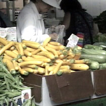 Vegetable stand at the farmer's market