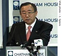 Ban Ki-moon at London's Chatham House, 11 Jul 2007