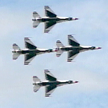 The Thunderbirds aerobatics display