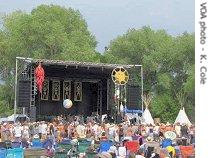 A Taos Music Festival stage