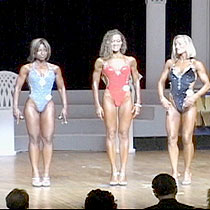 Female body building contestants
