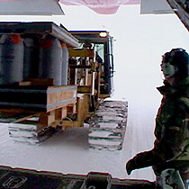 The C-130 airplanes offer the only possible way to deliver heavy equipment and supplies to the remote arctic research stations