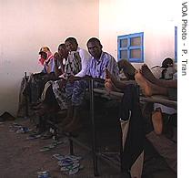 Youth in a migrant detention center in Nouadhibou