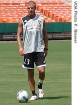 David Beckham practicing at RFK Stadium