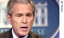 President George W. Bush speaks during news conference, 09 Aug 2007