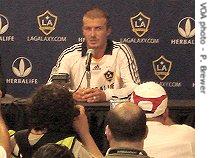 David Beckham at a post-match news conference in Washington DC, 9 Aug 2007