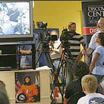 Student gather for classroom lesson from Stuttle Endeavour