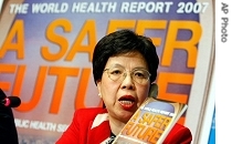 China's Margaret Chan, Director-General of the World Health Organization, WHO, answers journalists' questions at the press conference for the launch of the World Health Report 2007