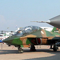 Numerous military aircraft were on display