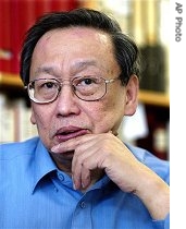 Philippine Communist rebel leader Jose Maria Sison seen during an interview in Utrecht in this August 2002 file photo